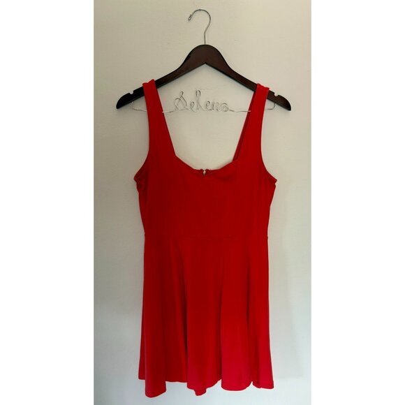 Express Size L Red A-Line Skater Dress - Picture 1 of 4